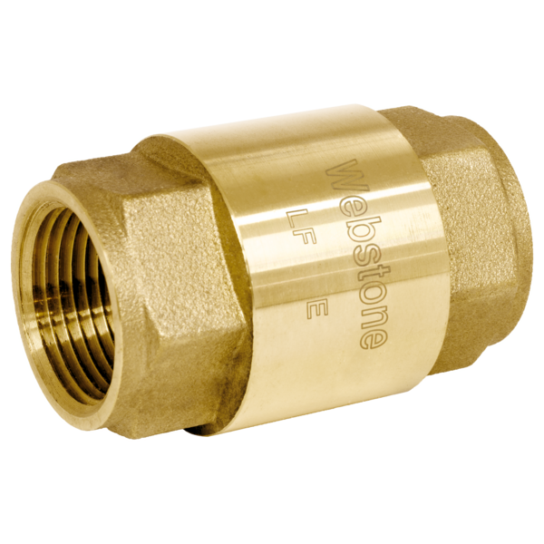 stone 1/2 in. IPS Lead Free Brass INLINE Spring Check Valve