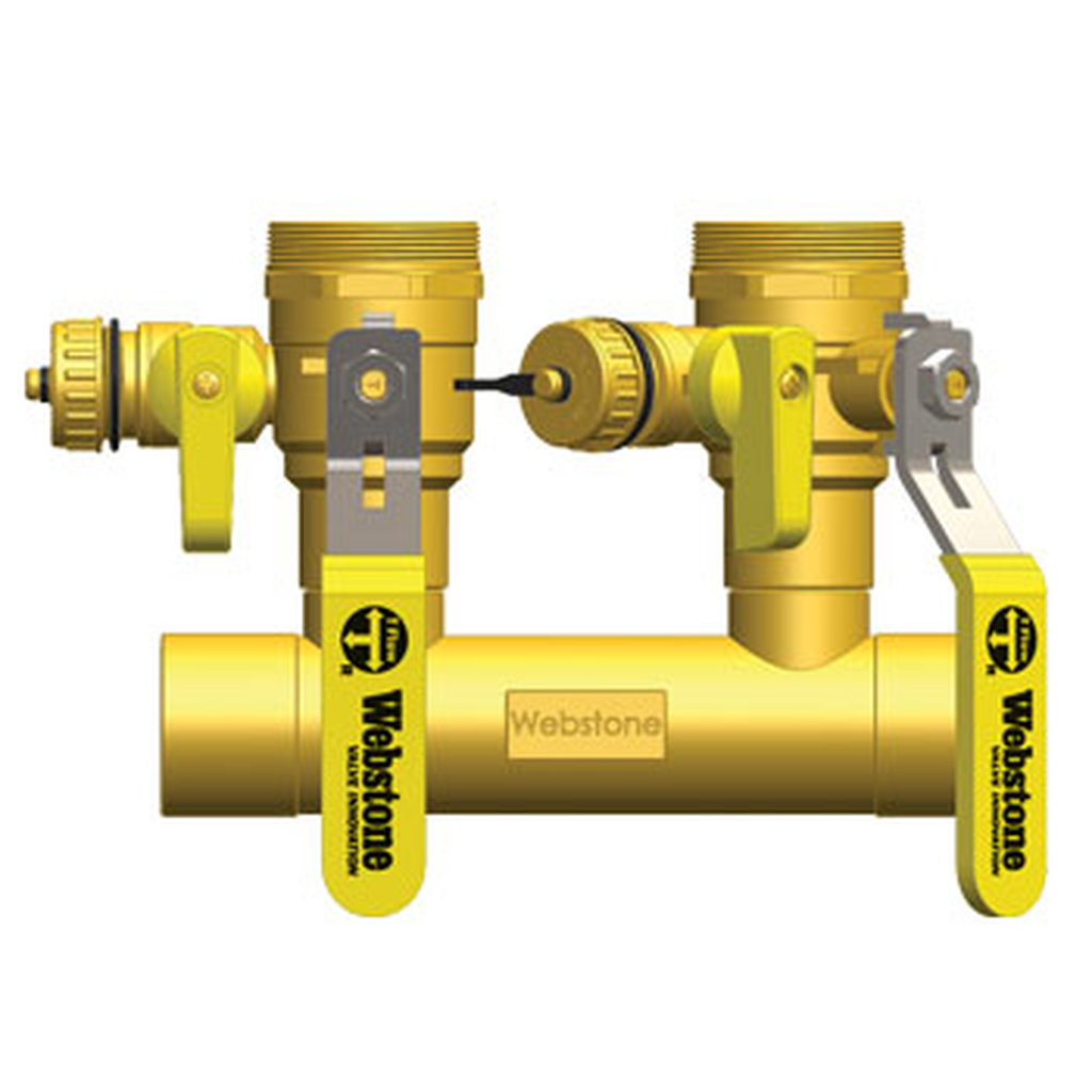Webstone 1-1/4 in. Sweat x 1 in. Hydro-Core Double Union Manifold w ...
